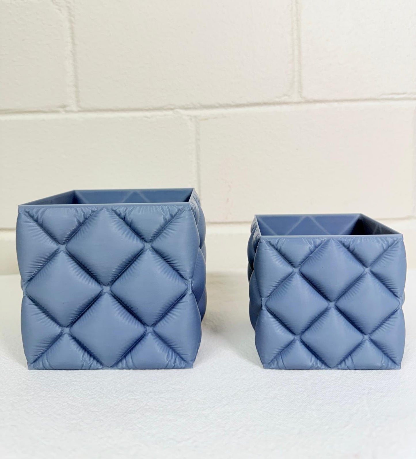 Quilted-Style Pen & Brush Holder or Pot