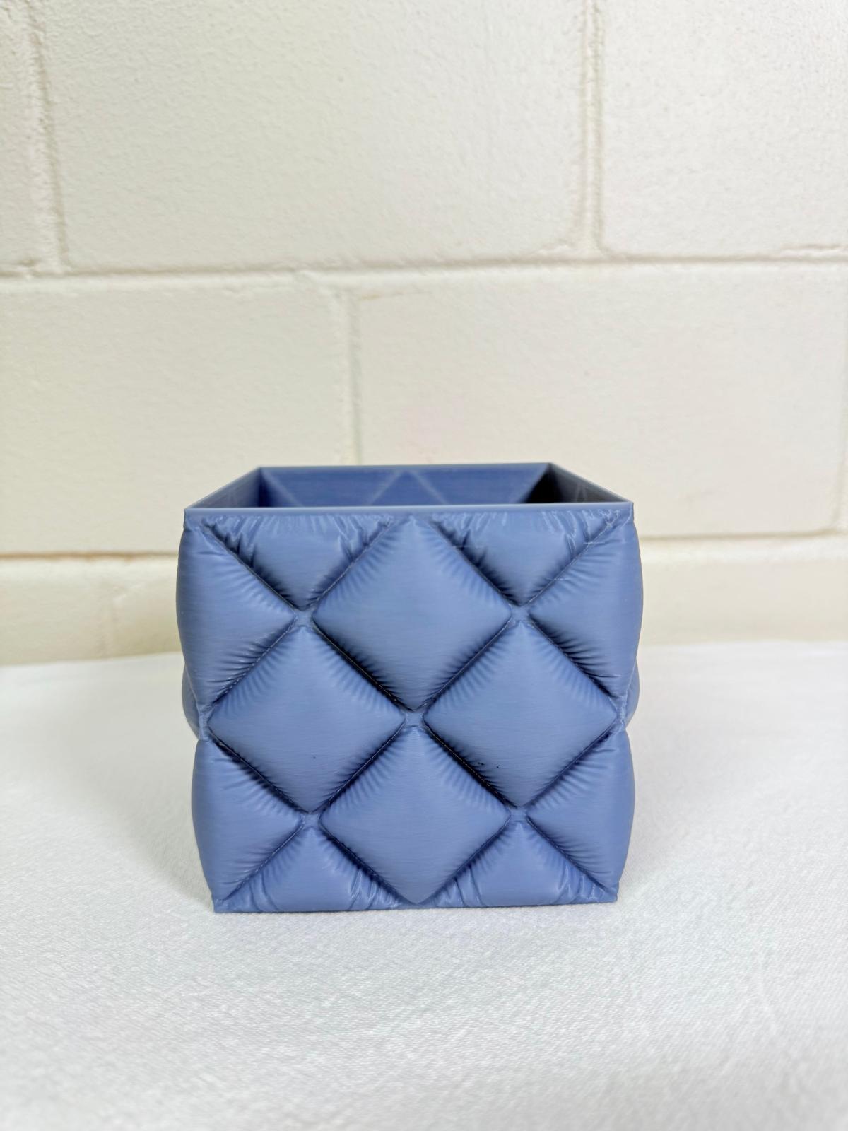 Quilted-Style Pen & Brush Holder or Pot