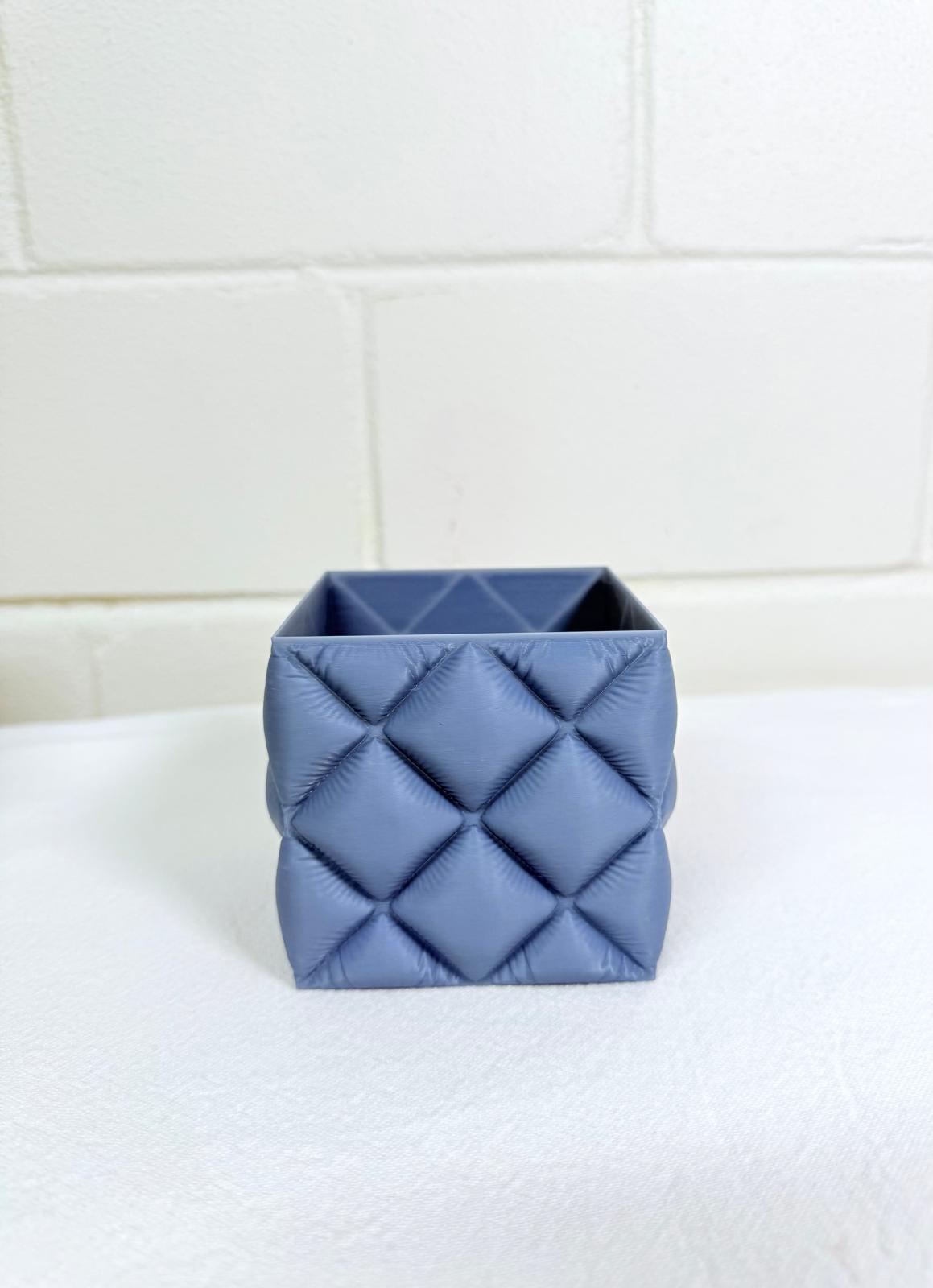 Quilted-Style Pen & Brush Holder or Pot