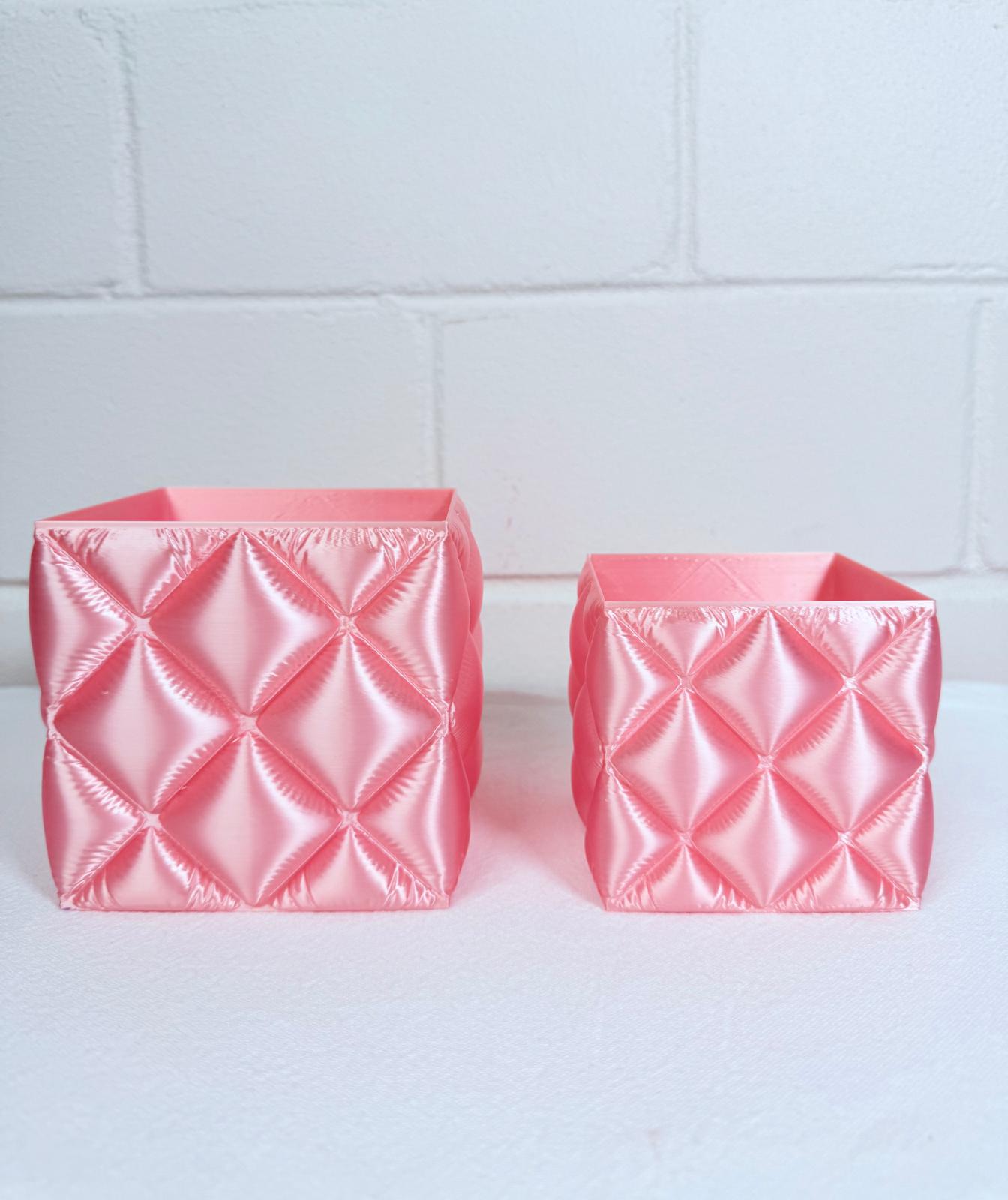Quilted-Style Pen & Brush Holder or Pot