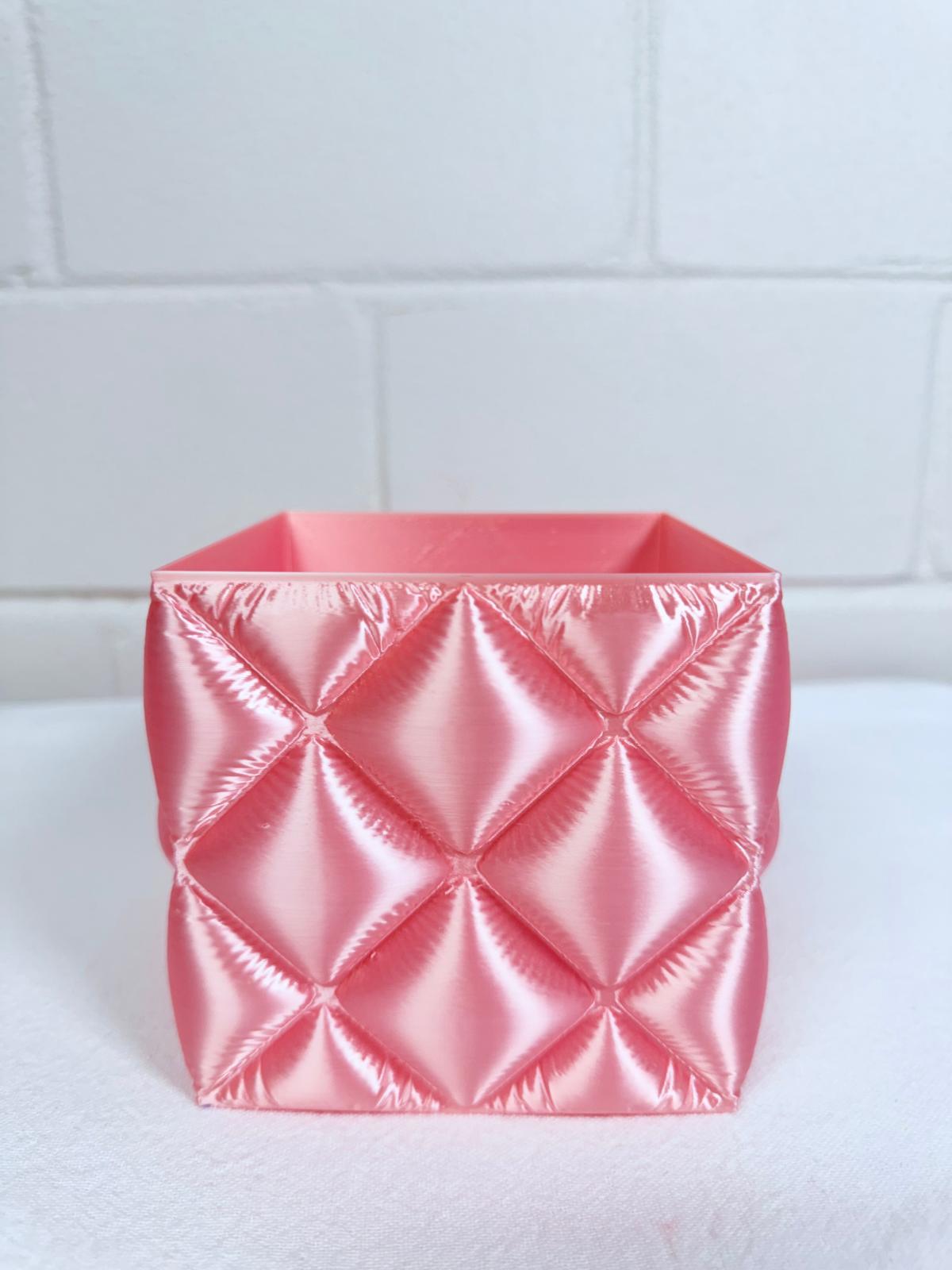 Quilted-Style Pen & Brush Holder or Pot