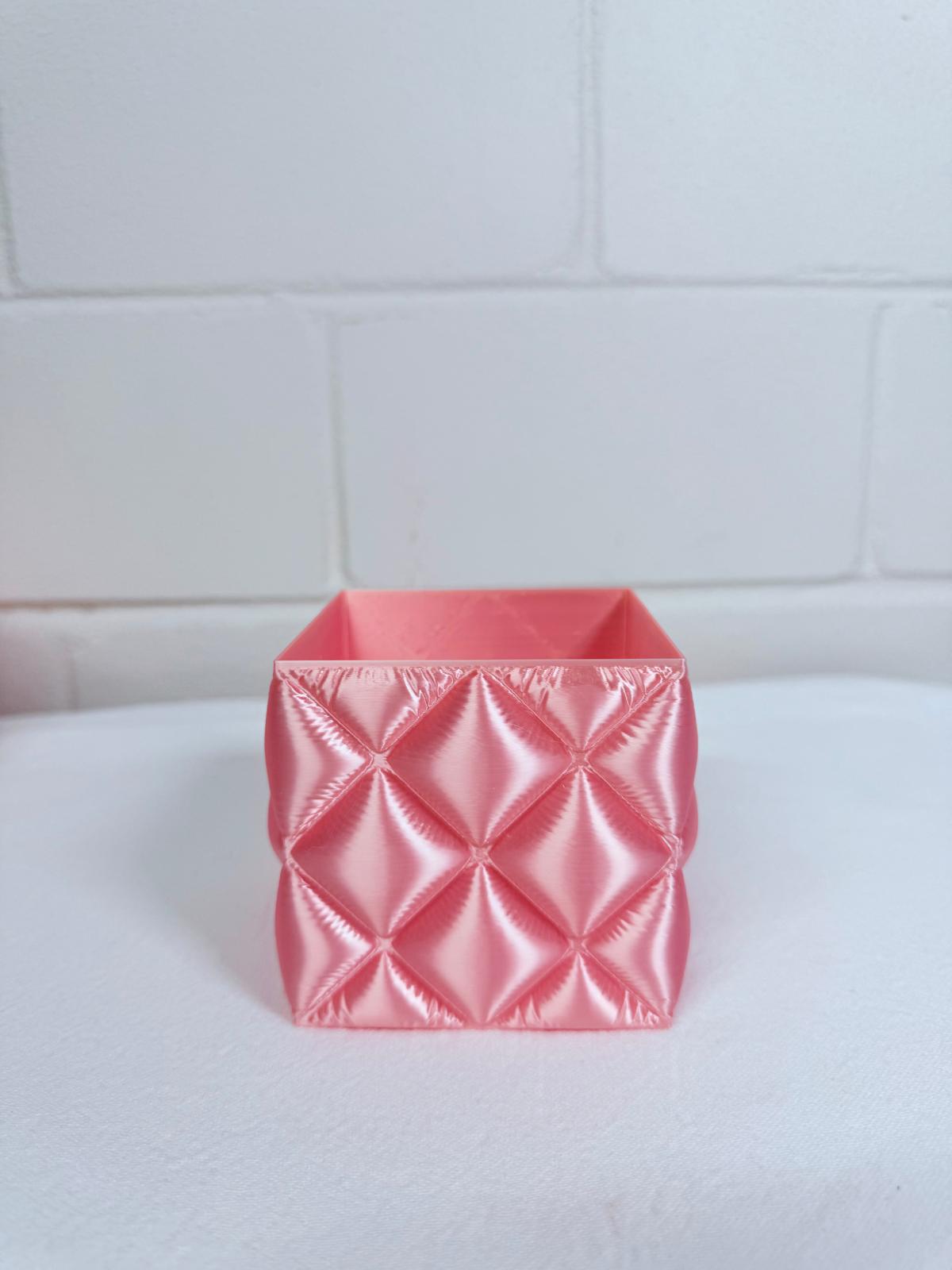 Quilted-Style Pen & Brush Holder or Pot