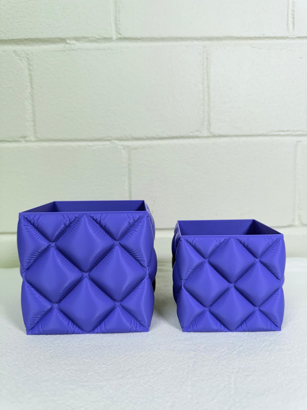 Quilted-Style Pen & Brush Holder or Pot
