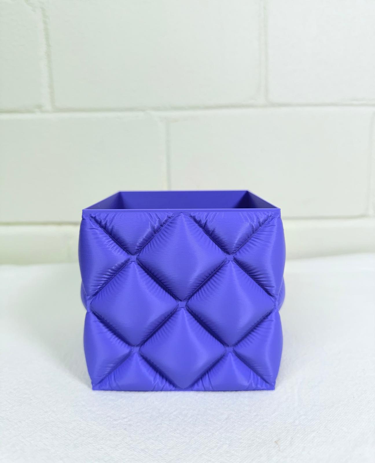 Quilted-Style Pen & Brush Holder or Pot
