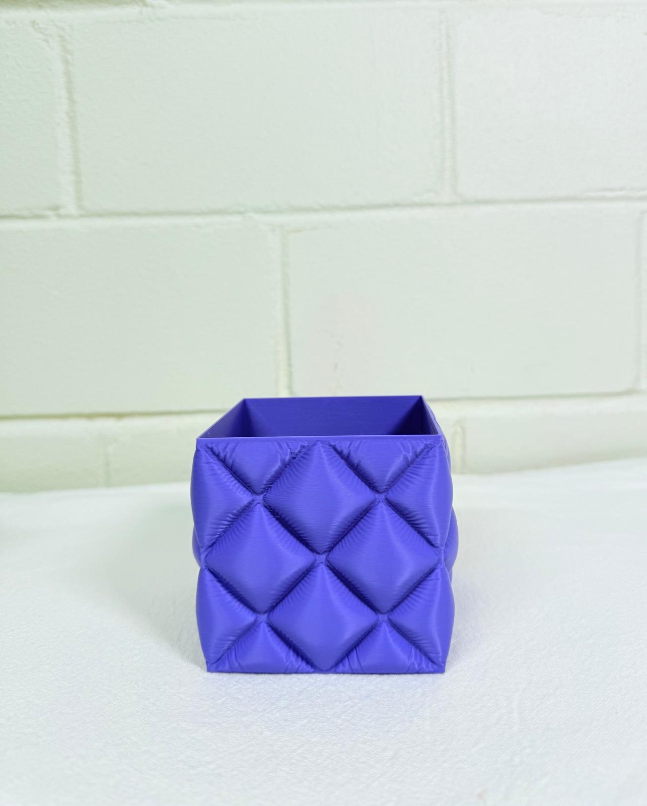 Quilted-Style Pen & Brush Holder or Pot