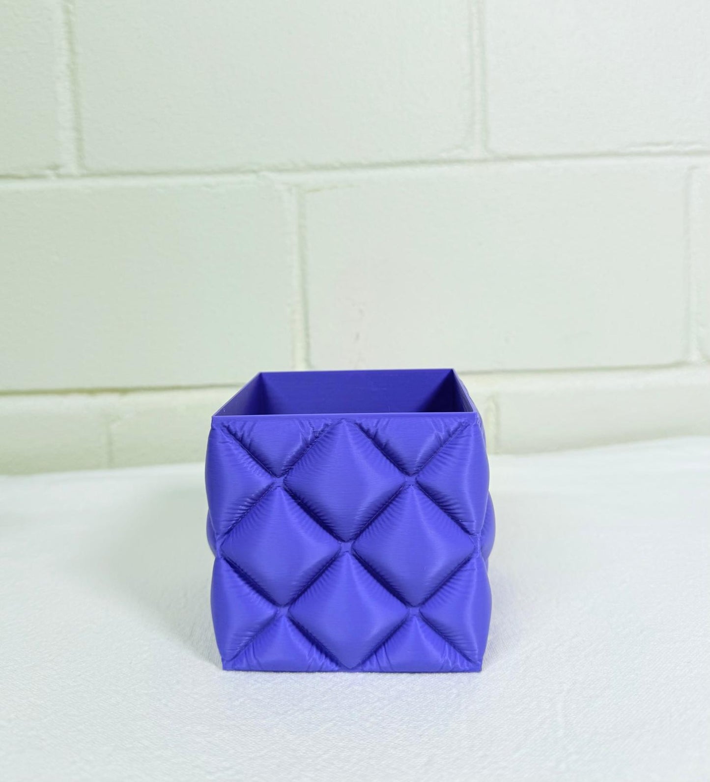 Quilted-Style Pen & Brush Holder or Pot
