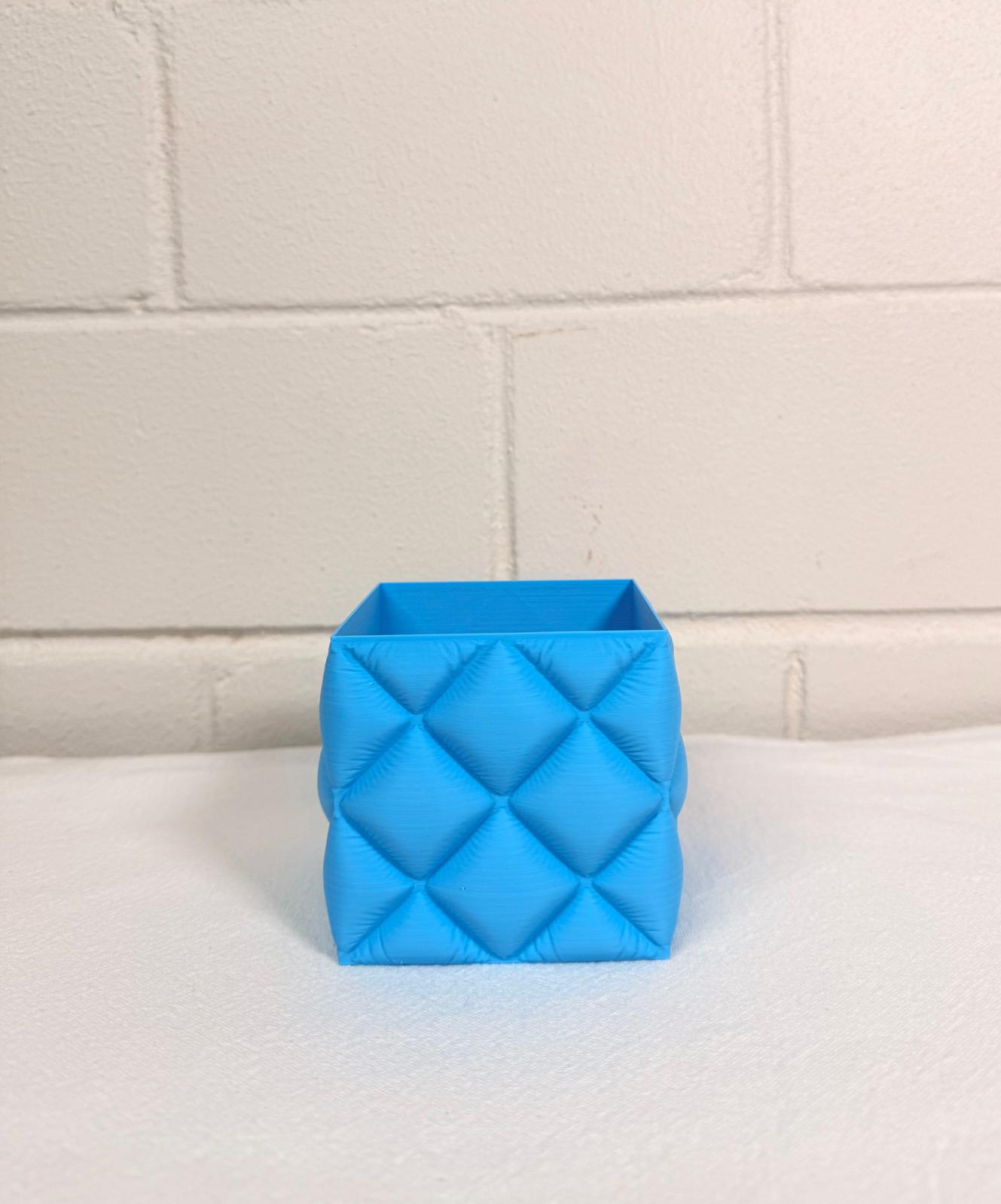 Quilted-Style Pen & Brush Holder or Pot