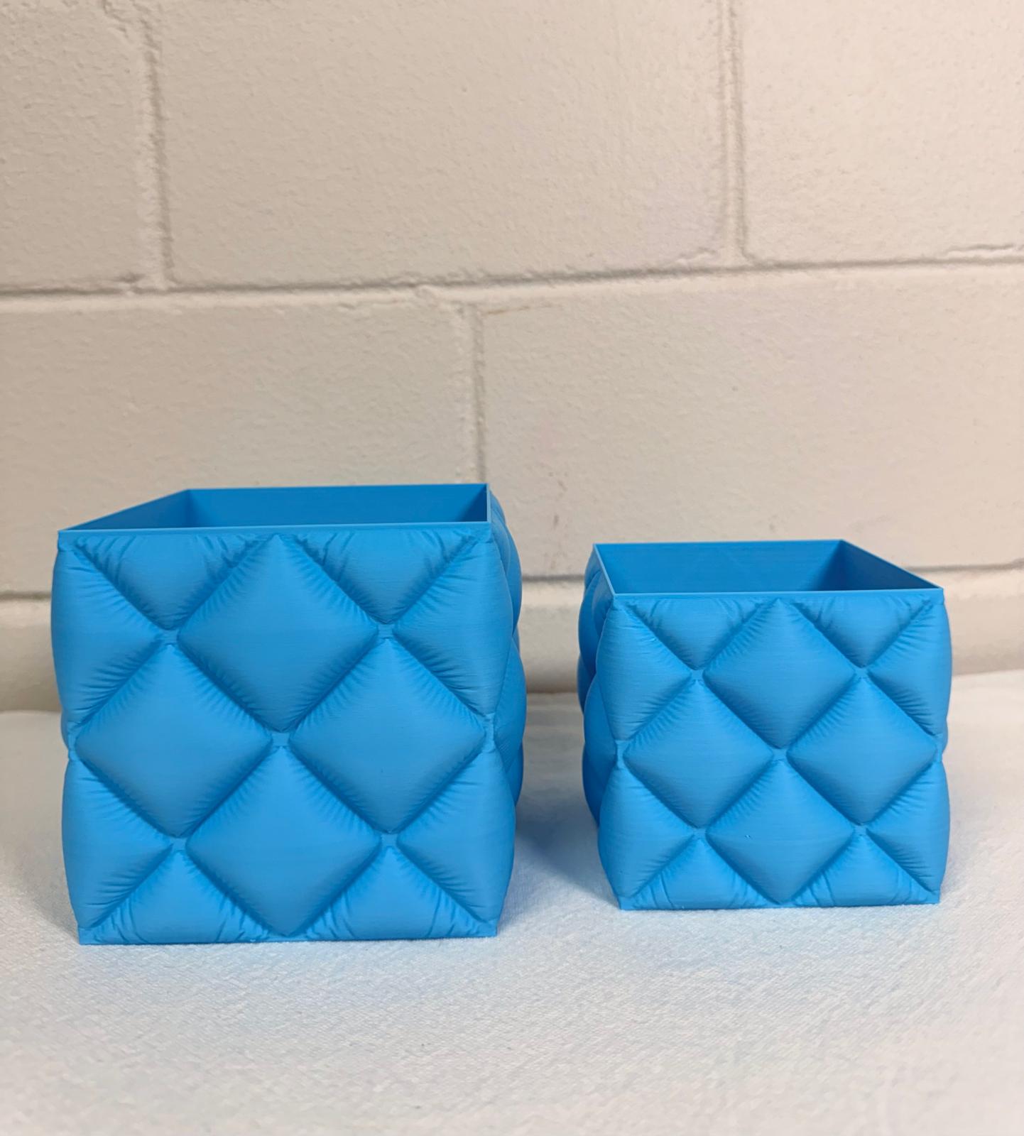 Quilted-Style Pen & Brush Holder or Pot