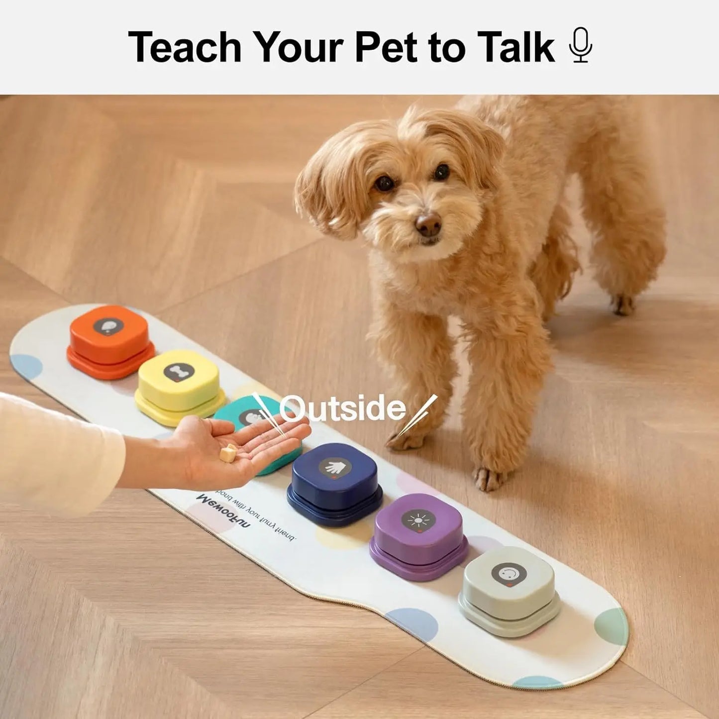 Pet Training Buzzer Recordable Talking Button with Mat