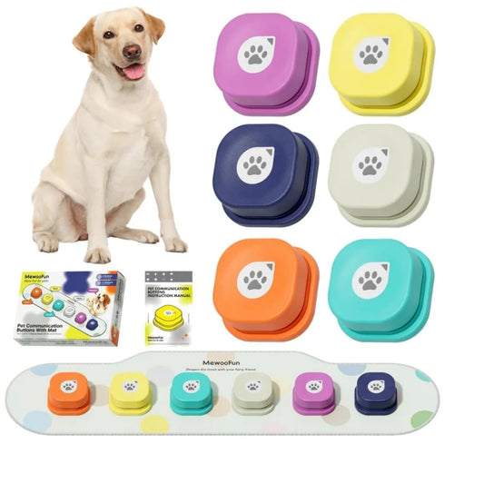 Pet Training Buzzer Recordable Talking Button with Mat